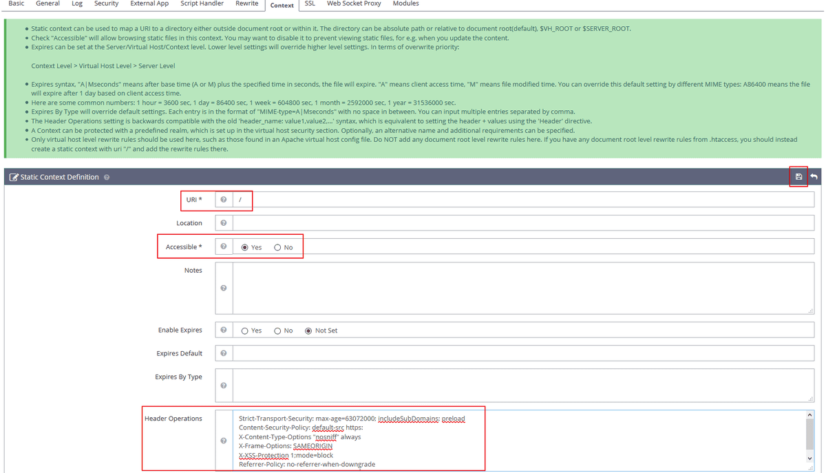 OpenLiteSpeed setting 004.png - Security Score A+